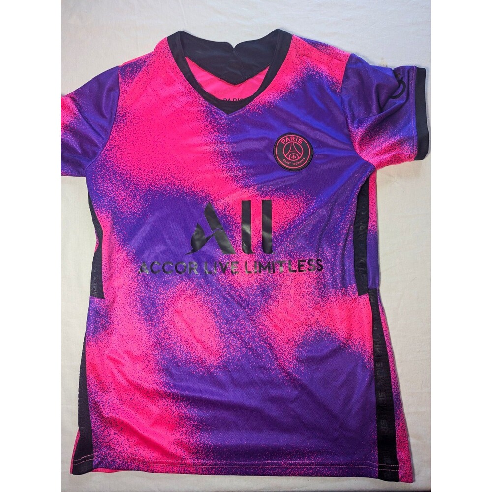 Paris Saint-Germain PSG Soccer Jersey Messi #30 Pink Purple Black Size S